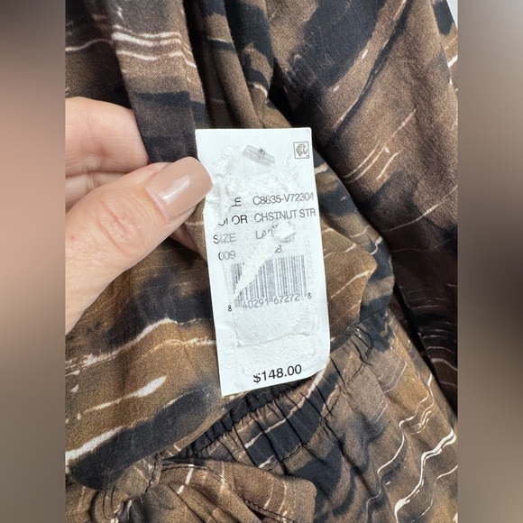 Cloth & Stone Brown Black Wrap Sundress - Picture 6 of 7